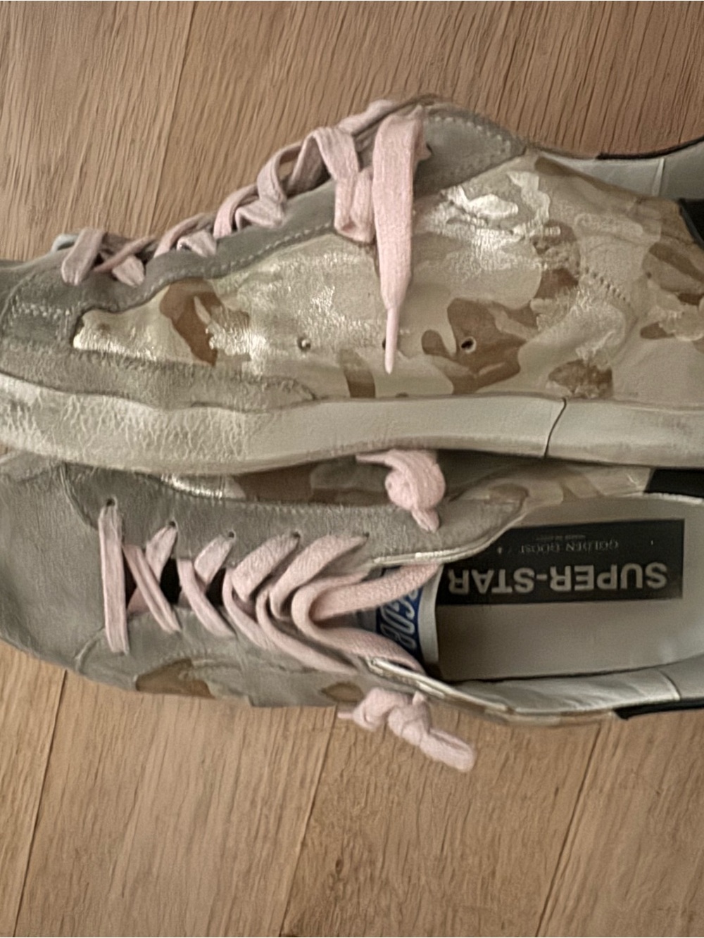 Golden Goose  Pink Lace Camo Sneakers size 39